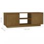 Preview: TV-Schrank Honigbraun 110x30x40 cm Massivholz Kiefer