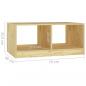 Preview: Couchtisch 75x50x33,5 cm Massivholz Kiefer