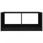 Preview: Couchtisch Schwarz 75x50x33,5 cm Massivholz Kiefer