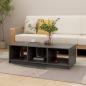 Preview: ARDEBO.de - Couchtisch Grau 110x50x34 cm Massivholz Kiefer