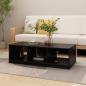 Preview: ARDEBO.de - Couchtisch Schwarz 110x50x34 cm Massivholz Kiefer