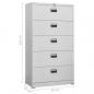 Preview: Aktenschrank Hellgrau 90x46x164 cm Stahl