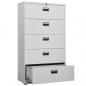 Preview: Aktenschrank Hellgrau 90x46x164 cm Stahl