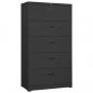 Preview: ARDEBO.de - Aktenschrank Anthrazit 90x46x164 cm Stahl