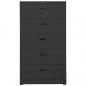 Preview: Aktenschrank Anthrazit 90x46x164 cm Stahl