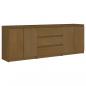 Preview: Beistellschrank Honigbraun 180x36x65 cm Massivholz Kiefer