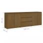 Preview: Beistellschrank Honigbraun 180x36x65 cm Massivholz Kiefer