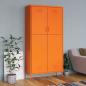 Preview: ARDEBO.de - Kleiderschrank Orange 90x50x180 cm Stahl   