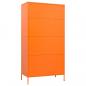 Preview: Kleiderschrank Orange 90x50x180 cm Stahl   