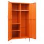 Preview: Kleiderschrank Orange 90x50x180 cm Stahl   