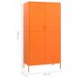 Preview: Kleiderschrank Orange 90x50x180 cm Stahl   