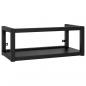 Preview: Badezimmer Wand-Waschtischgestell Schwarz 79x38x31 cm Eisen