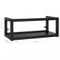 Preview: Badezimmer Wand-Waschtischgestell Schwarz 79x38x31 cm Eisen