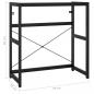 Preview: Badezimmer Waschtischgestell Schwarz 79x38x83 cm Eisen