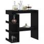 Preview: Bartisch mit Regal Schwarz 100x50x101,5 cm Holzwerkstoff