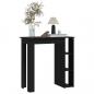 Preview: Bartisch mit Regal Schwarz 102x50x103,5 cm Holzwerkstoff