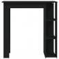 Preview: Bartisch mit Regal Schwarz 102x50x103,5 cm Holzwerkstoff