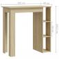 Preview: Bartisch mit Regal Sonoma-Eiche 102x50x103,5 cm Holzwerkstoff