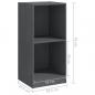 Preview: Beistellschrank Grau 35,5x33,5x76 cm Massivholz Kiefer