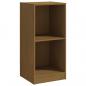 Preview: Beistellschrank Honigbraun 35,5x33,5x76 cm Massivholz Kiefer