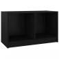 Preview: TV-Schrank Schwarz 70x33x42 cm Massivholz Kiefer