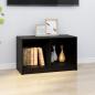 Preview: TV-Schrank Schwarz 70x33x42 cm Massivholz Kiefer