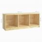 Preview: TV-Schrank 104x33x41 cm Massivholz Kiefer