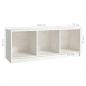 Preview: TV-Schrank Weiß 104x33x41 cm Massivholz Kiefer