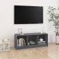 Preview: ARDEBO.de - TV-Schrank Grau 104x33x41 cm Massivholz Kiefer