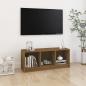 Preview: ARDEBO.de - TV-Schrank Honigbraun 104x33x41 cm Massivholz Kiefer