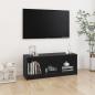 Preview: ARDEBO.de - TV-Schrank Schwarz 104x33x41 cm Massivholz Kiefer