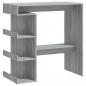 Preview: Bartisch mit Regal Grau Sonoma 100x50x101,5 cm