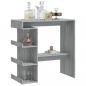 Preview: Bartisch mit Regal Grau Sonoma 100x50x101,5 cm