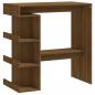 Preview: Bartisch mit Regal Braun Eiche 100x50x101,5cm Holzwerkstoff