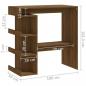 Preview: Bartisch mit Regal Braun Eiche 100x50x101,5cm Holzwerkstoff