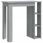 Preview: Bartisch mit Regal Grau Sonoma 102x50x103,5 cm Holzwerkstoff