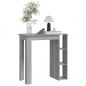 Preview: Bartisch mit Regal Grau Sonoma 102x50x103,5 cm Holzwerkstoff