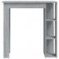 Preview: Bartisch mit Regal Grau Sonoma 102x50x103,5 cm Holzwerkstoff