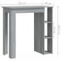 Preview: Bartisch mit Regal Grau Sonoma 102x50x103,5 cm Holzwerkstoff