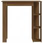 Preview: Bartisch mit Regal Braun Eiche 102x50x103,5 cm Holzwerkstoff