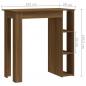 Preview: Bartisch mit Regal Braun Eiche 102x50x103,5 cm Holzwerkstoff