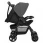 Preview: 2-in-1 Kinderwagen Dunkelgrau und Schwarz Stahl