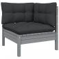 Preview: 2-Sitzer-Gartensofa mit Anthrazit Kissen Massivholz Kiefer