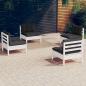 Preview: ARDEBO.de - 4-tlg. Garten-Lounge-Set mit Anthrazit Kissen Kiefernholz