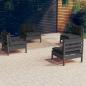 Preview: ARDEBO.de - 4-tlg. Garten-Lounge-Set mit Anthrazit Kissen Kiefernholz