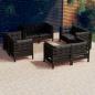 Preview: ARDEBO.de - 8-tlg. Garten-Lounge-Set mit Anthrazit Kissen Kiefernholz