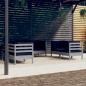 Preview: ARDEBO.de - 6-tlg. Garten-Lounge-Set mit Kissen Kiefer Massivholz