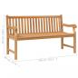 Preview: Gartenbank 150 cm Massivholz Teak