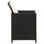 Preview: 4-tlg. Gartenstuhl und Hocker Set Poly Rattan Schwarz