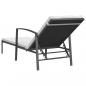 Preview: Sonnenliegen 2 Stk. mit Tisch Poly Rattan Schwarz